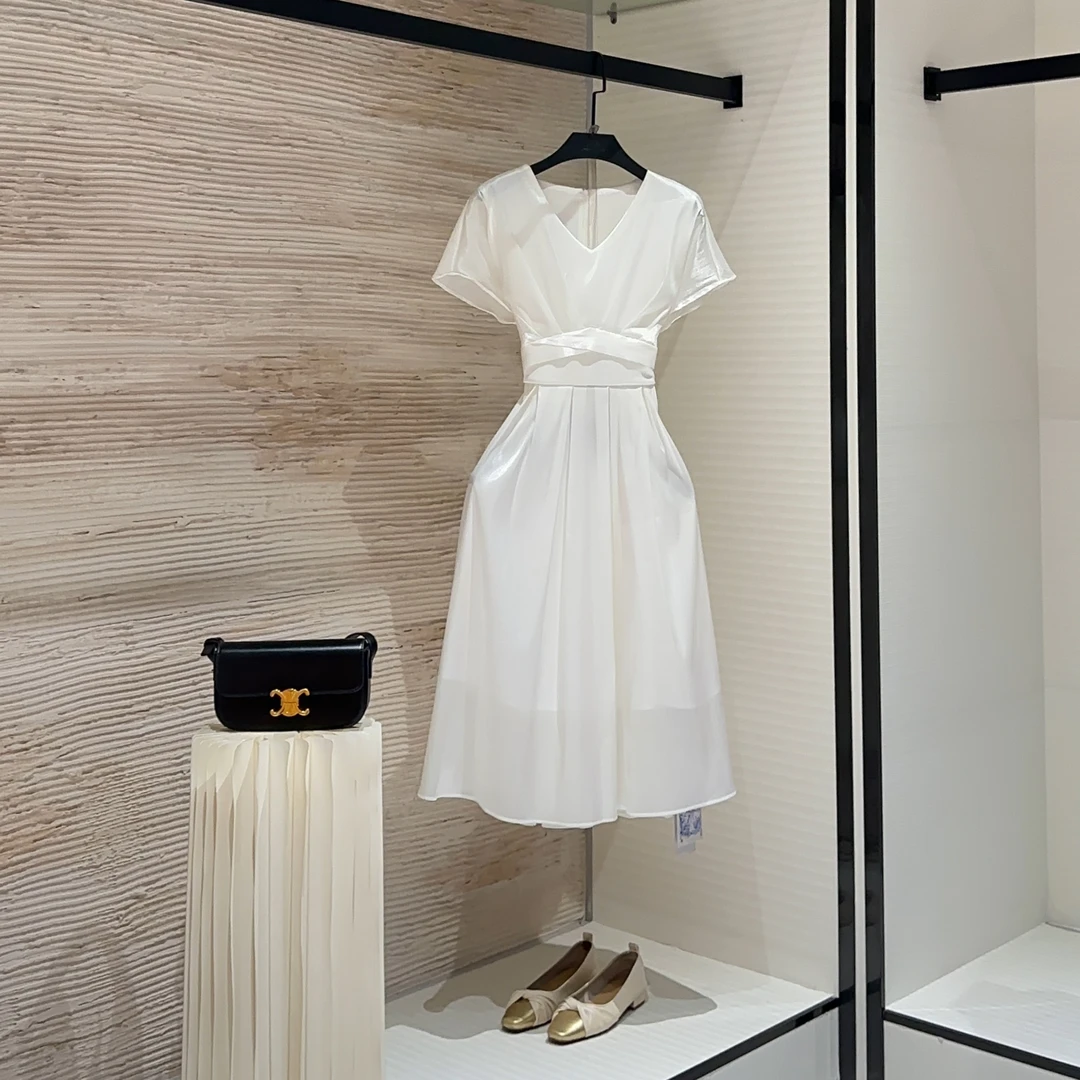 【vian专属】夏季时尚小众设计师高级感名媛风奢华气质连衣裙L-A141