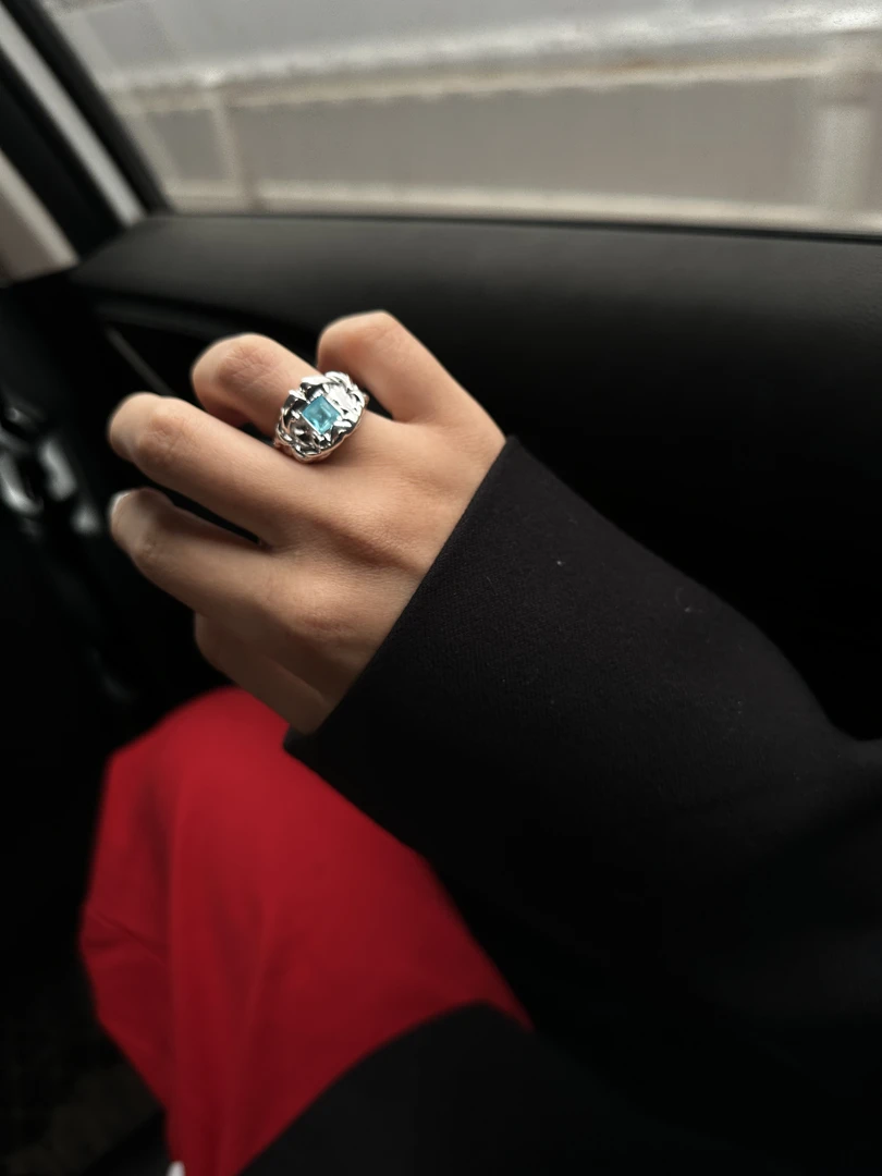 合金戒指 【涅槃 冰凰 千目 戒指】破碎蓝魔戒指风发字嘻哈潮人