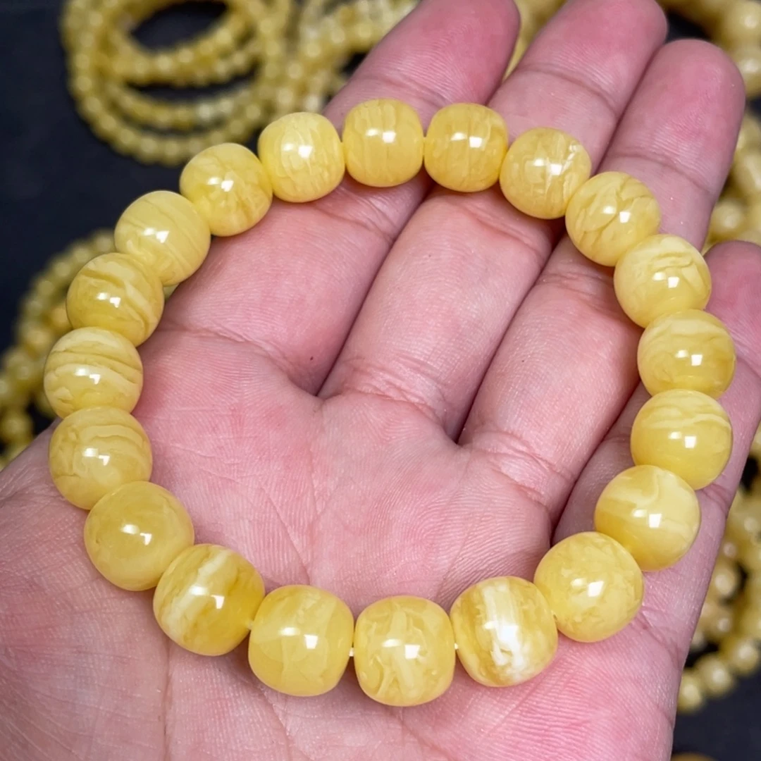 蜜蜡未镶嵌裸石蜜蜡手串11mm