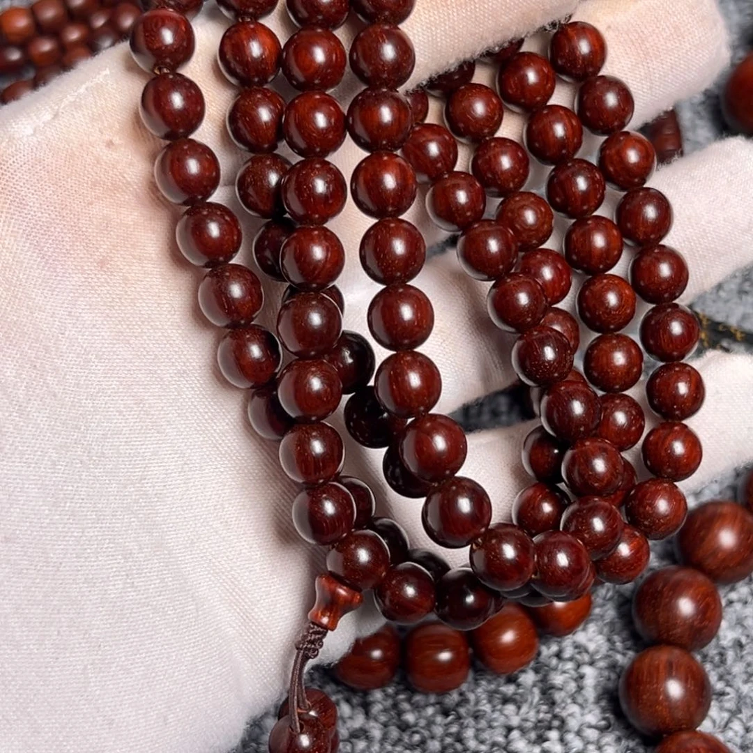 小叶紫檀手串/手链0.8*108 极限油润泥原汁原味
