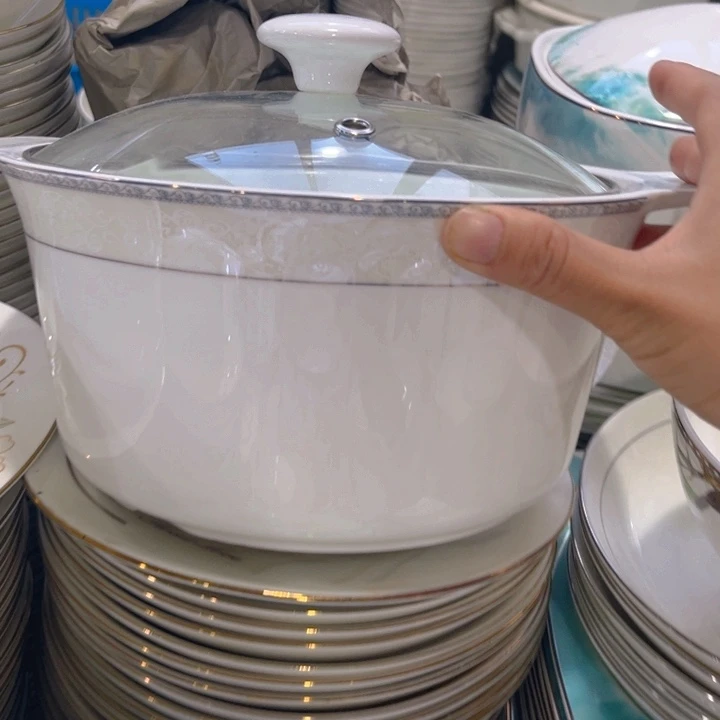 瓷片小资8.5寸汤锅一个微瑕