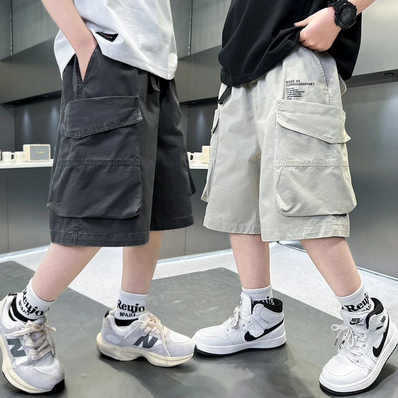 儿童装男童夏装短裤裤子2025新款中裤薄款夏季夏款中大童牛仔裤潮