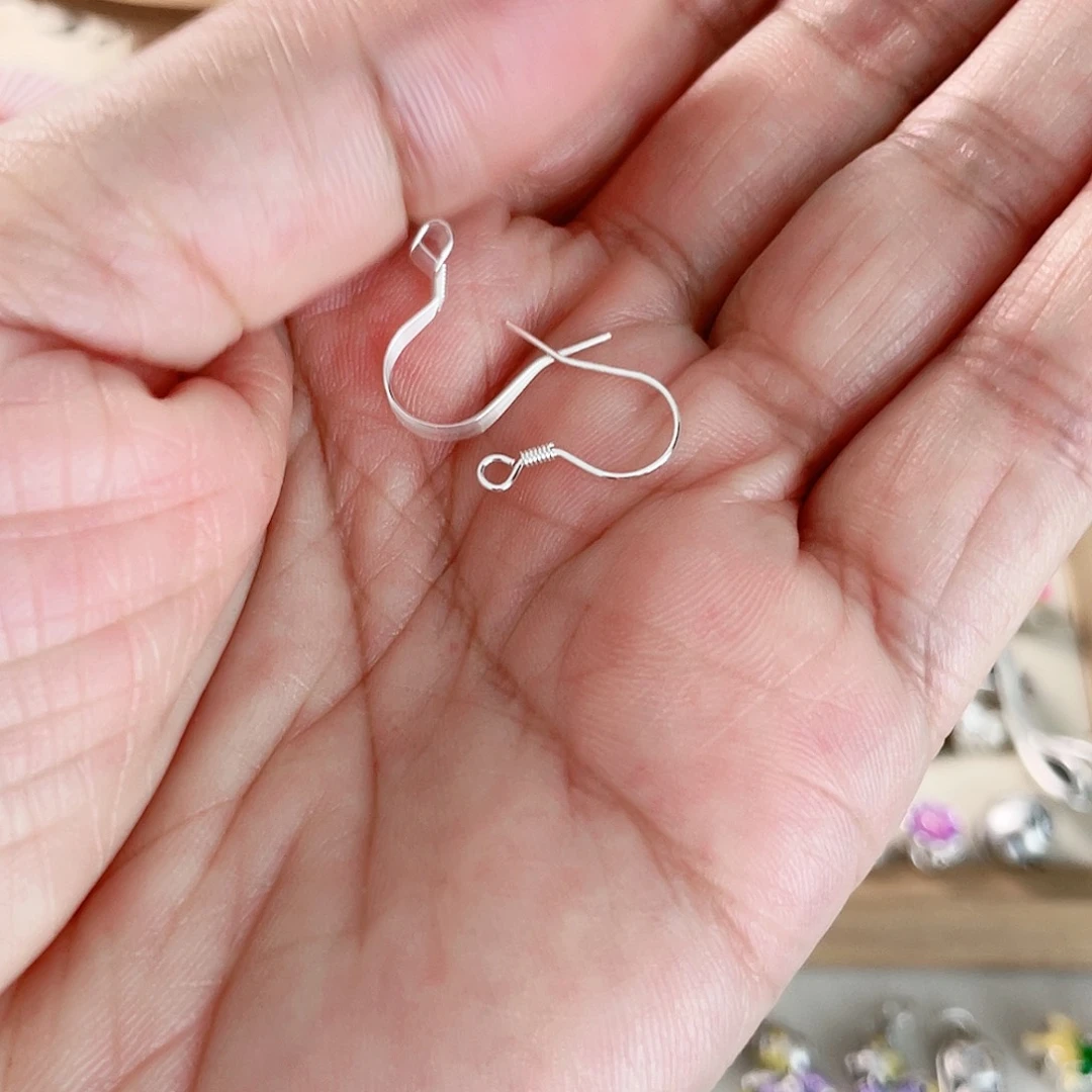 吊坠足银珐琅耳钩