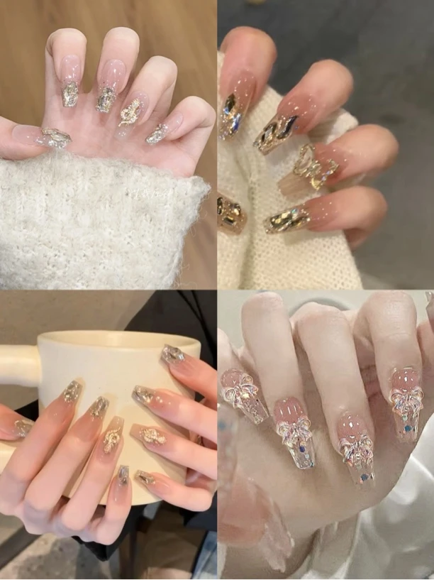 直播间专拍默认微瑕不退换接受拍五单飞纯手工穿戴甲清