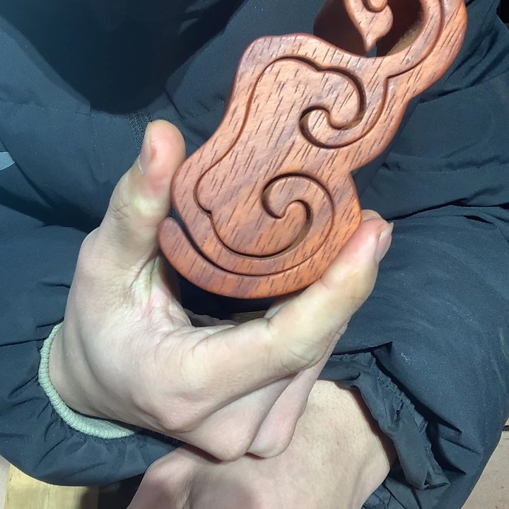 非洲紫檀（红花梨）灵芝如意手机支架