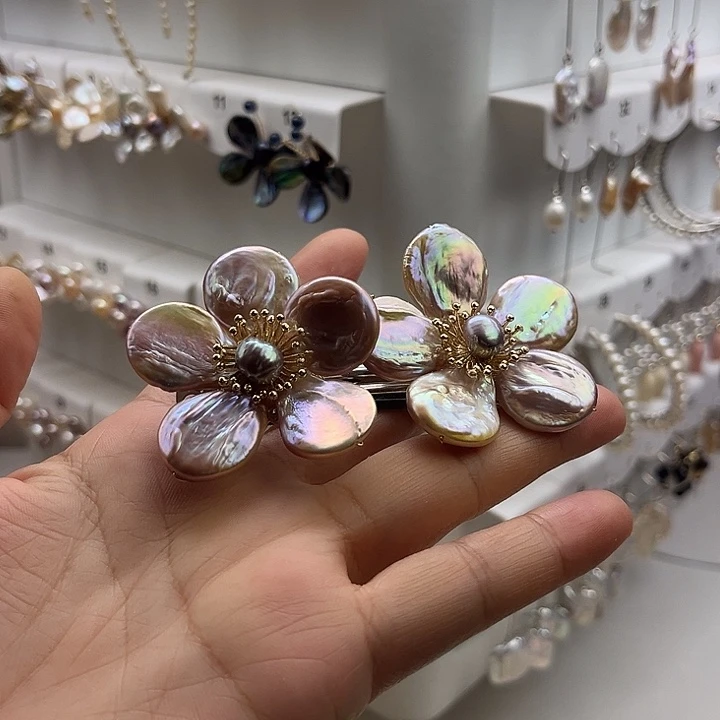 淡水珍珠未镶嵌发夹