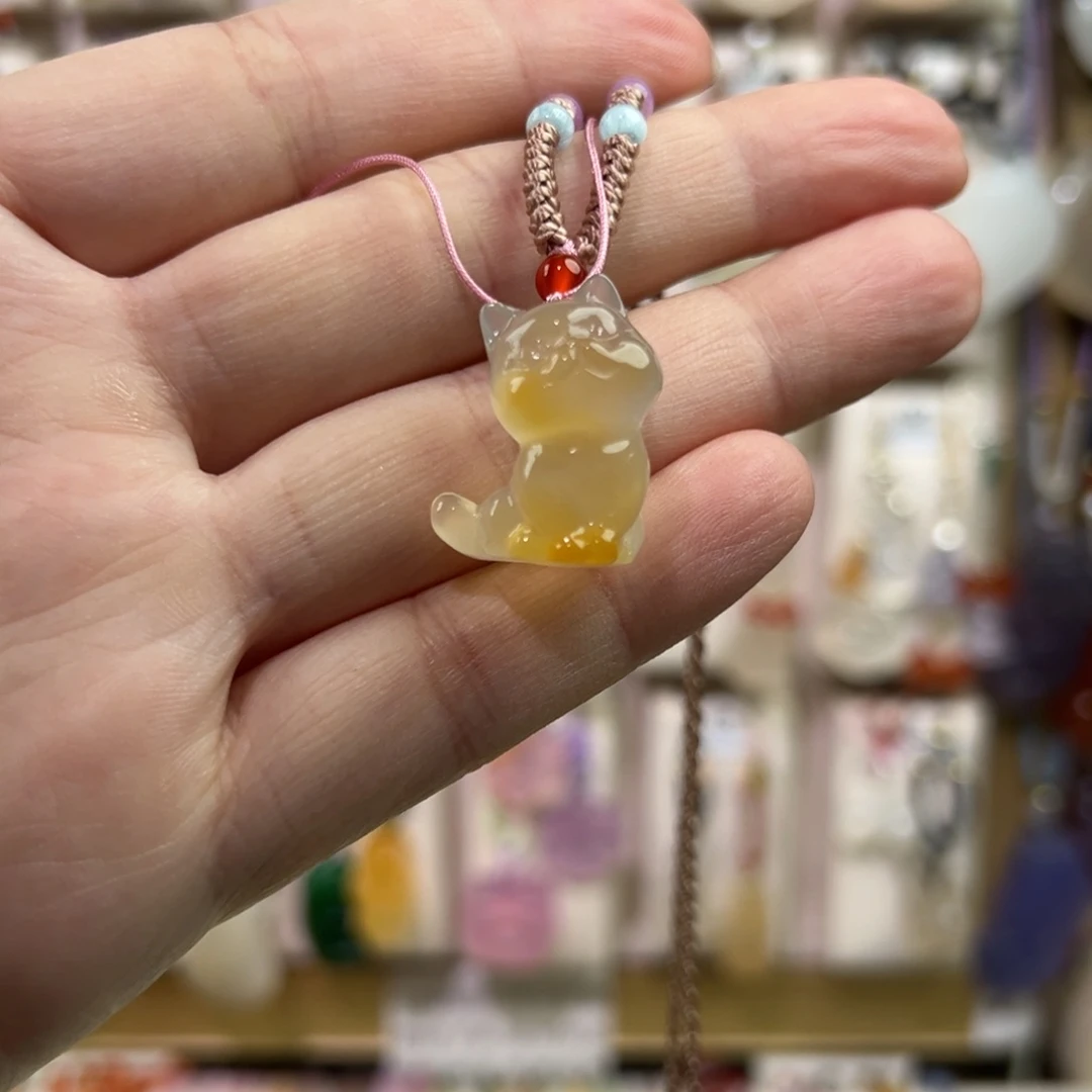 玛瑙/玉髓未镶嵌吊坠(赠链)