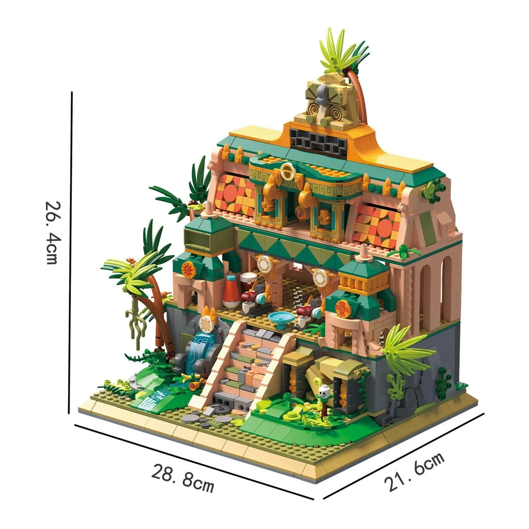 国产积木失落圣殿欧式建筑风街景模型玩具摆件哲高男女孩礼物拼装