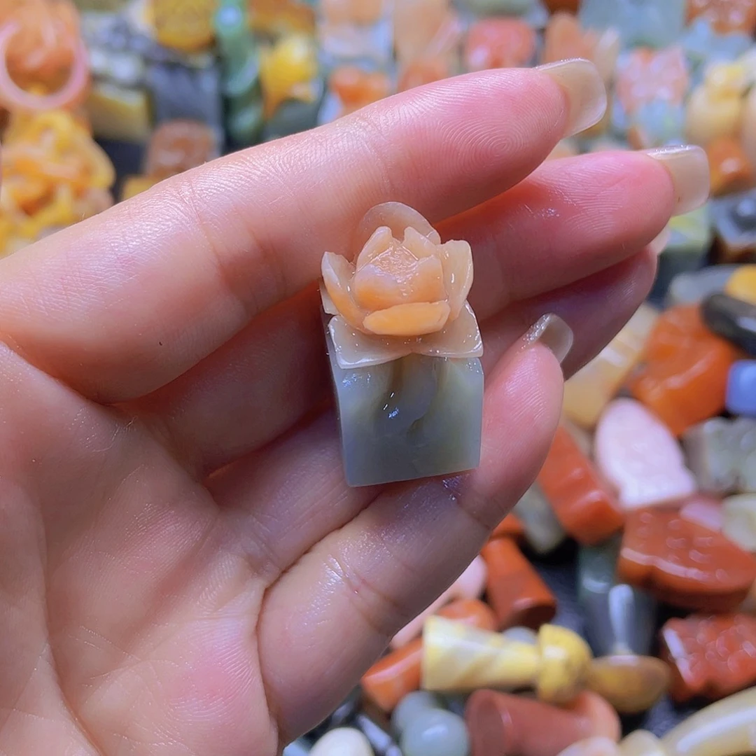 青田石印石花开富贵