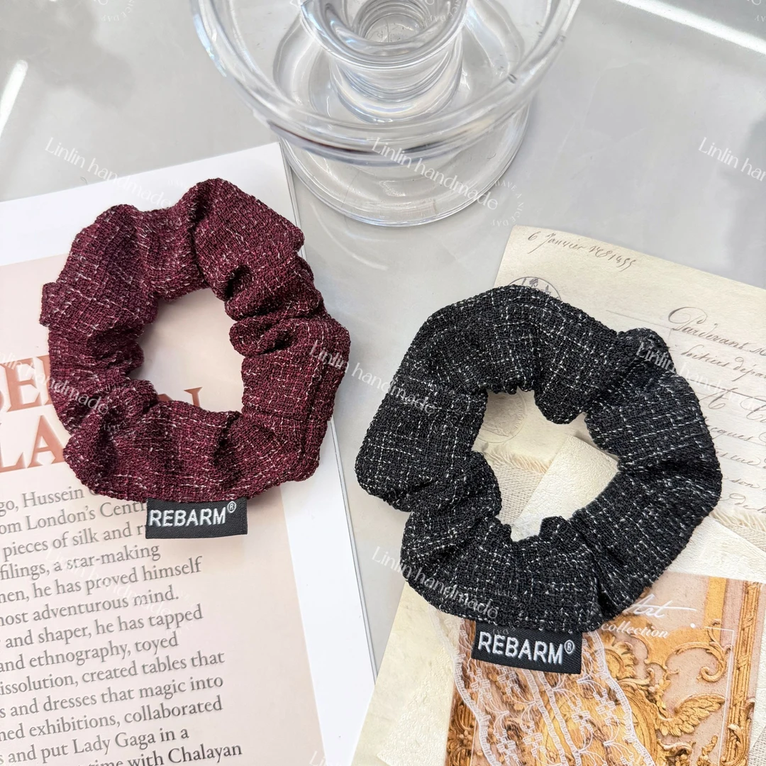 【简约小香】两根装气质复古轻职分发圈法式优雅针织小香风大肠发圈