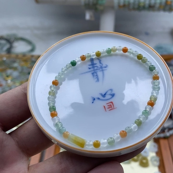 翡翠未镶嵌吊坠(不含链)东多宝小米珠手串