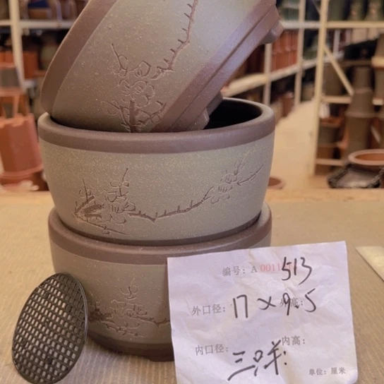 紫砂花盆紫紫砂盆