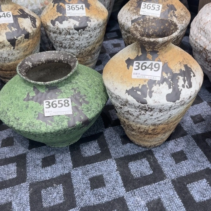 一***瓜瓷片景德镇高温花器编码3649、3658默认无孔