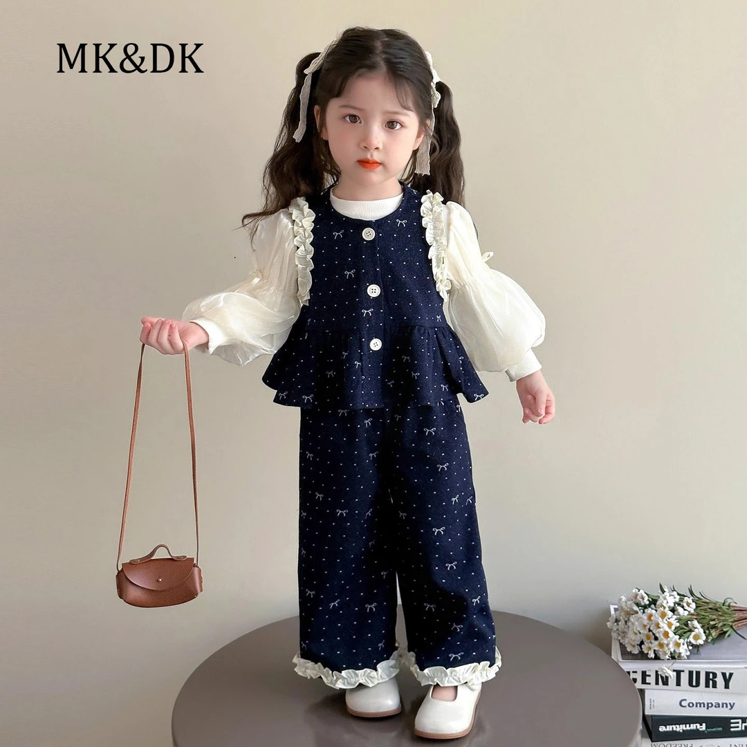 3岁女童牛仔套装秋季2025新款韩版套装女可爱超萌儿童衣服