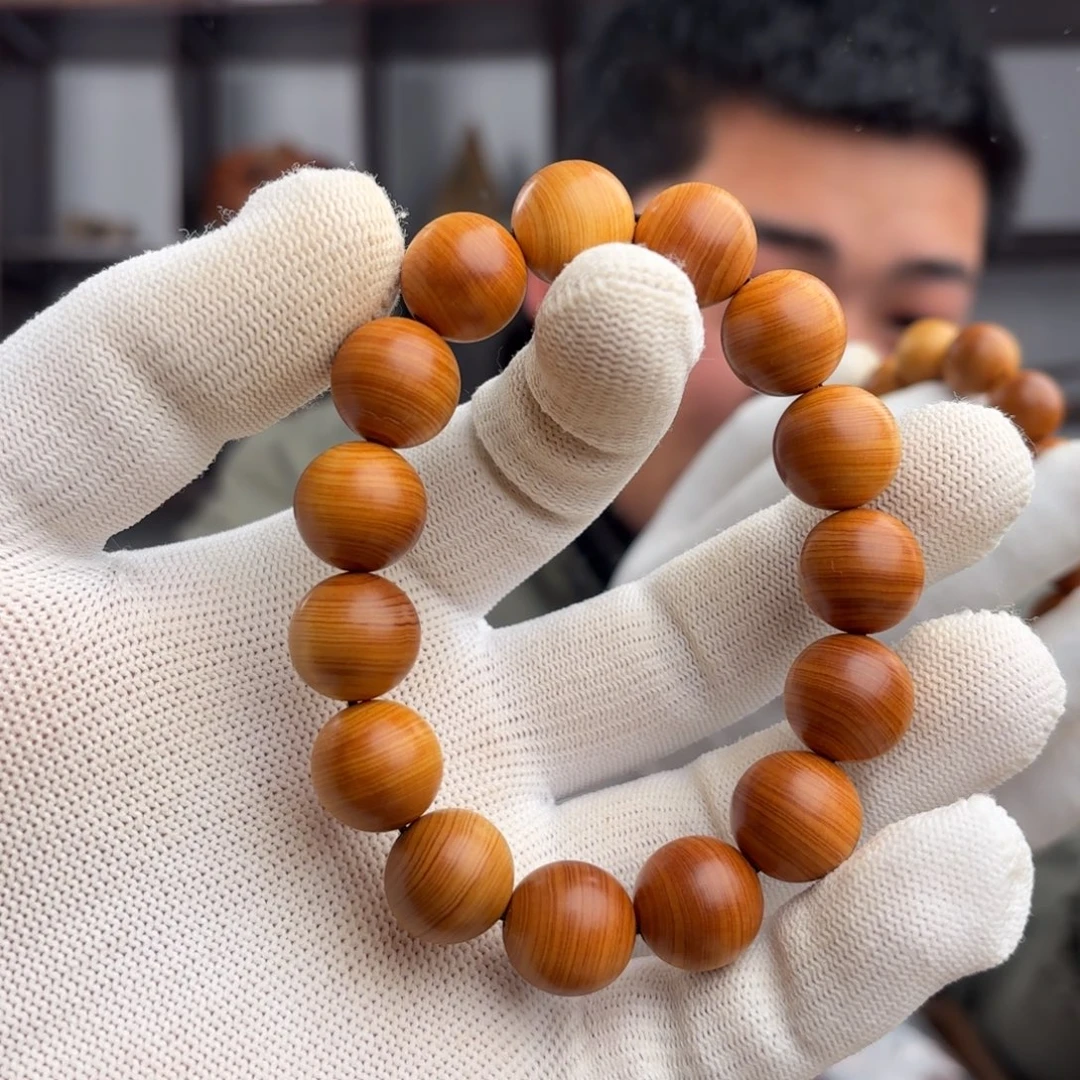 柏木（崖柏）手串/手链15红油蚕丝纹药甜香香料