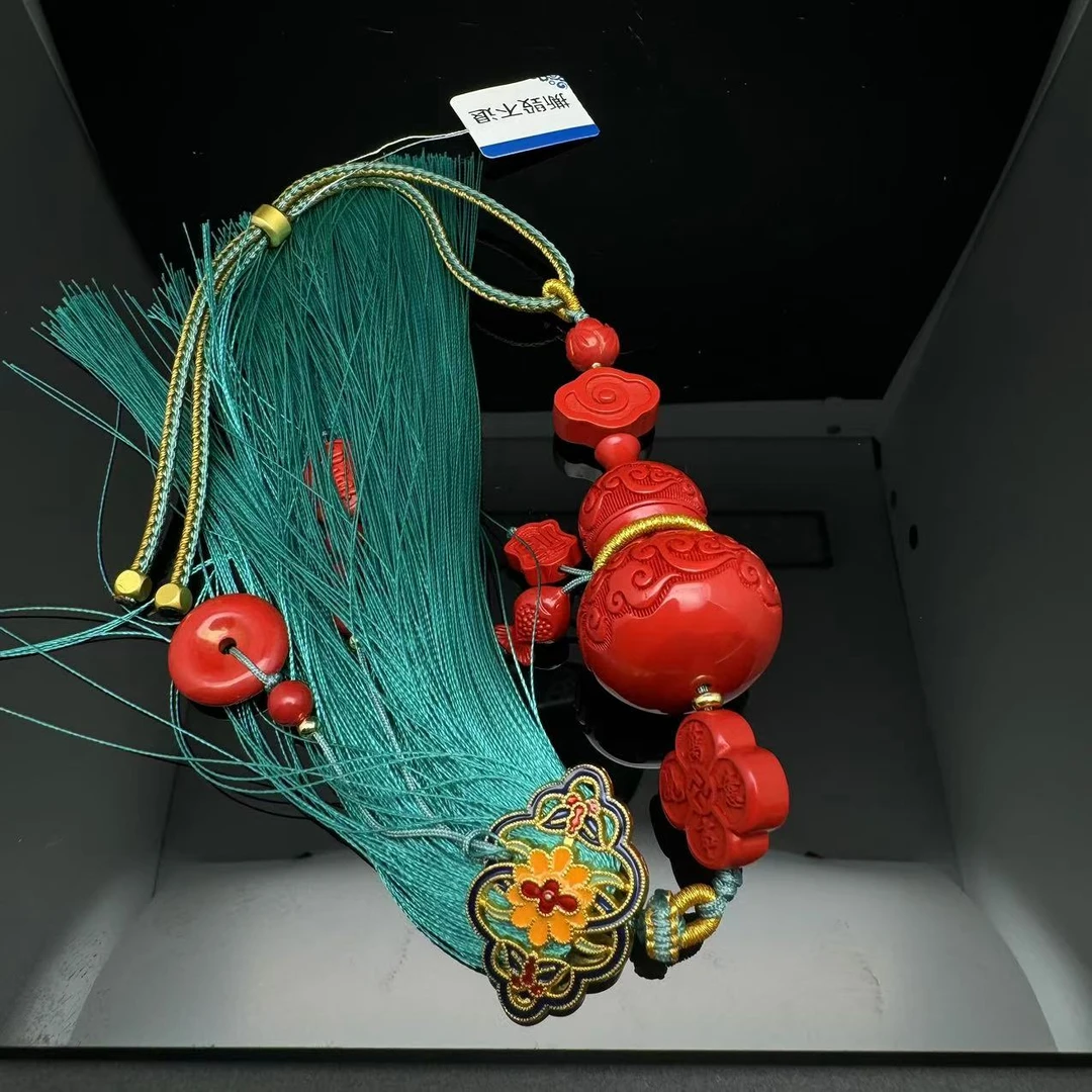 含辰砂工艺品B0119GMD603（多样性发货）精品朱砂福禄挂件