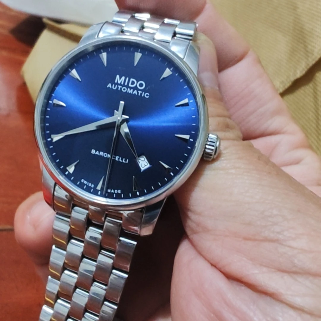 99新白盘钢带宝环腕表表径39mm经典款式