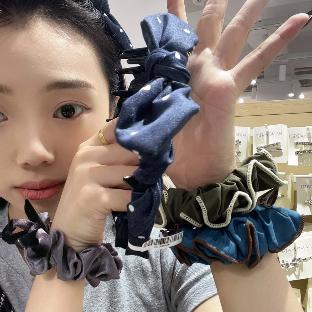 铁合金树脂牛仔波点蝴蝶结发箍