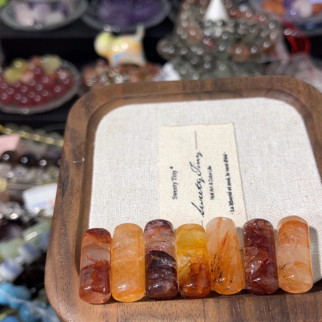 玛瑙/玉髓合金手链胶花双尖