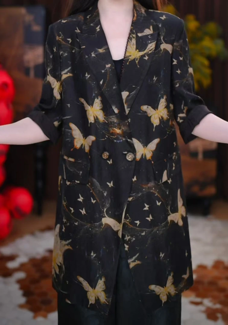 【与拓】新中式复古显瘦春秋宽松国风休闲潮流西装百搭上衣