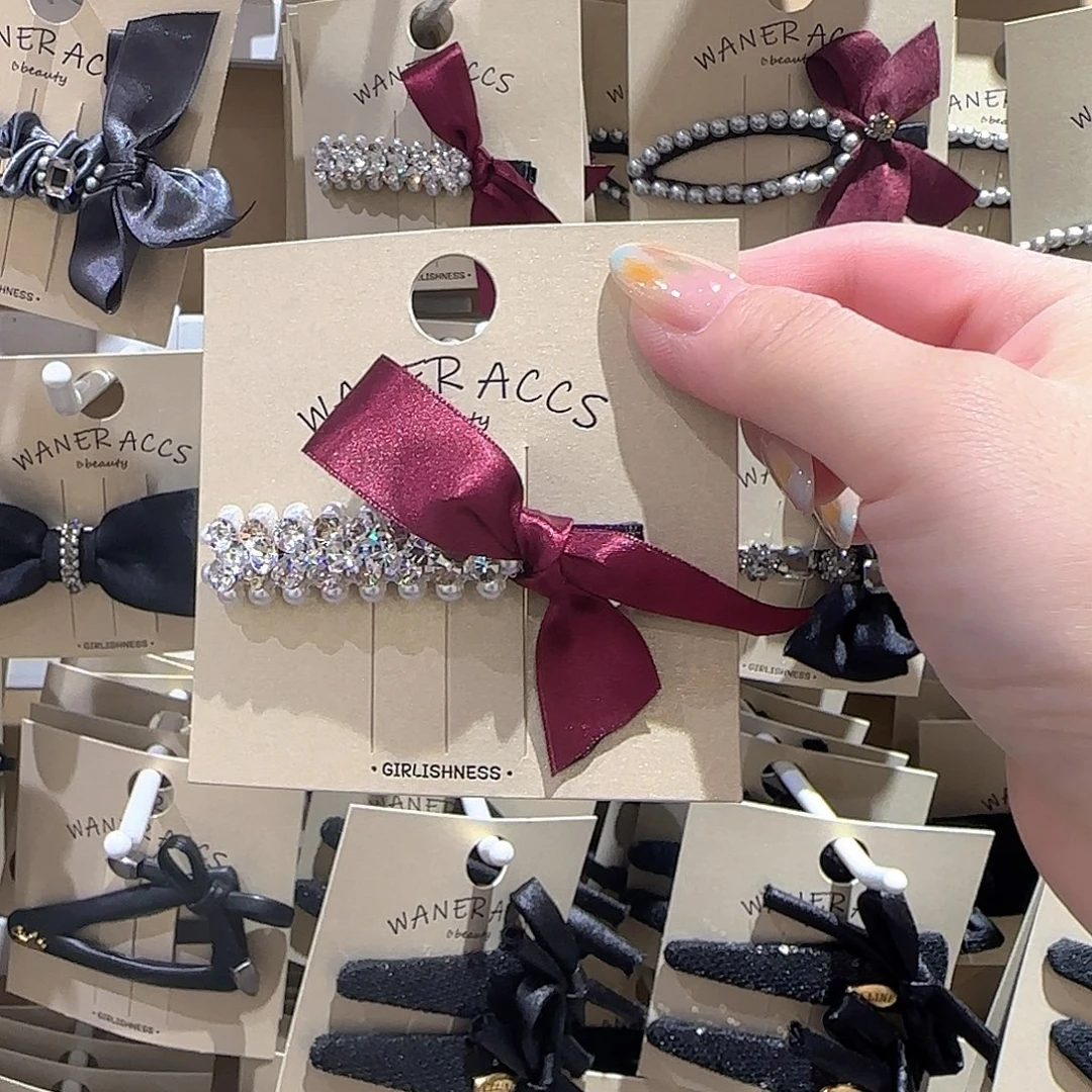 皮质非金属蝴蝶结压夹