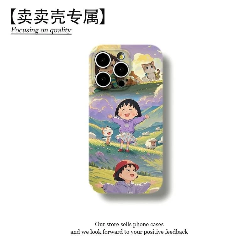 卫衣小丸子摊手菲林软壳适用iPhone苹果16手机壳华为oppo小米vivo