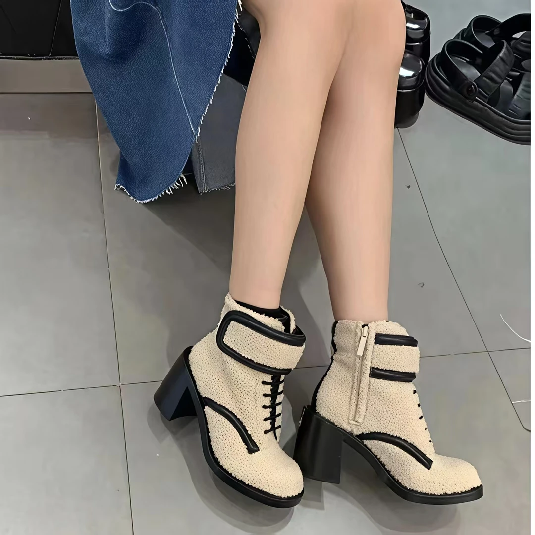 潮鞋秋季女靴时尚女鞋中低帮短靴C-960