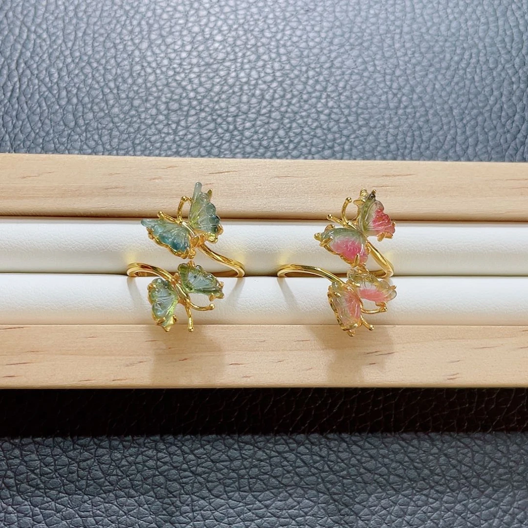 碧玺未镶嵌戒指多样性发其一