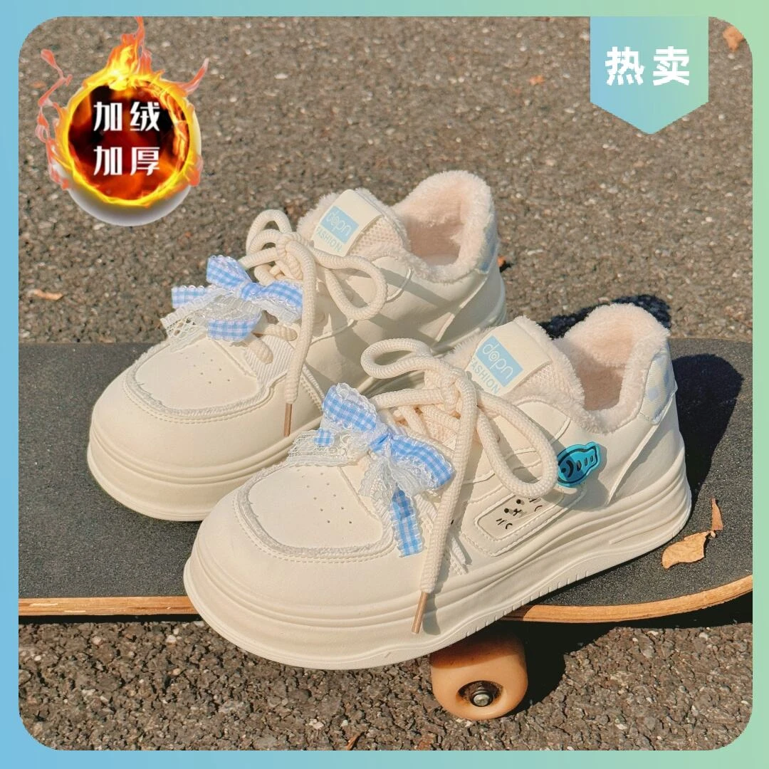 休闲鞋棉鞋儿童女童新款2025时尚中大童保暖加绒运动鞋韩版秋冬季