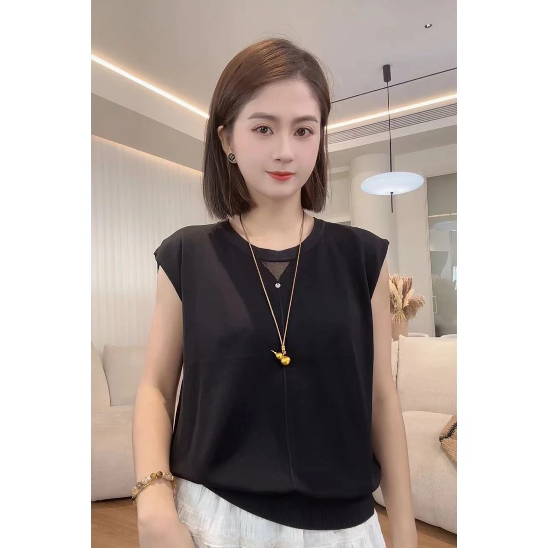 NANAKIKI【观想空间】显瘦气质百搭时尚简约圆领洋气打底T恤KK-3339