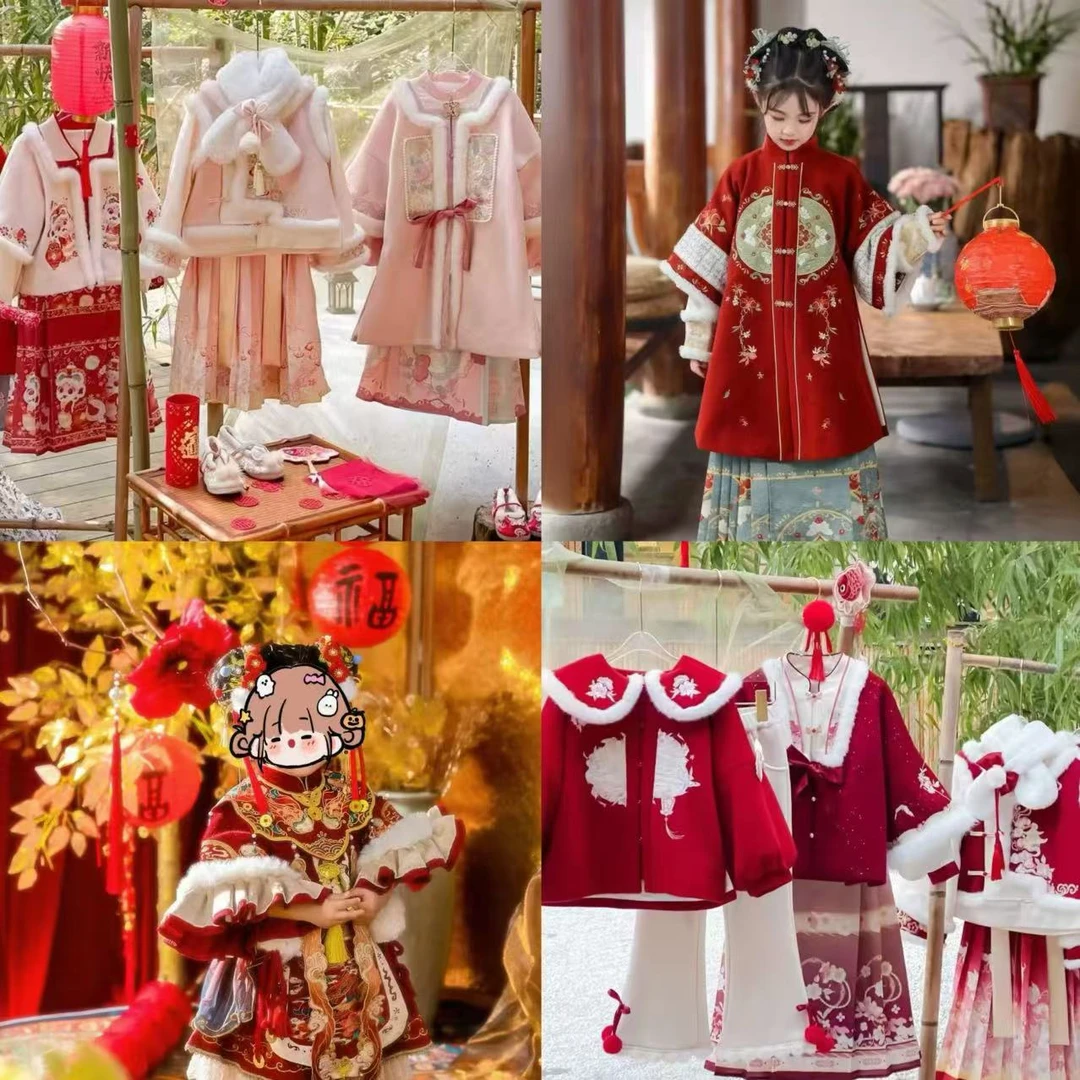 【CN001起】新年爆款女童唐装中国风古装套装拜年服新年服