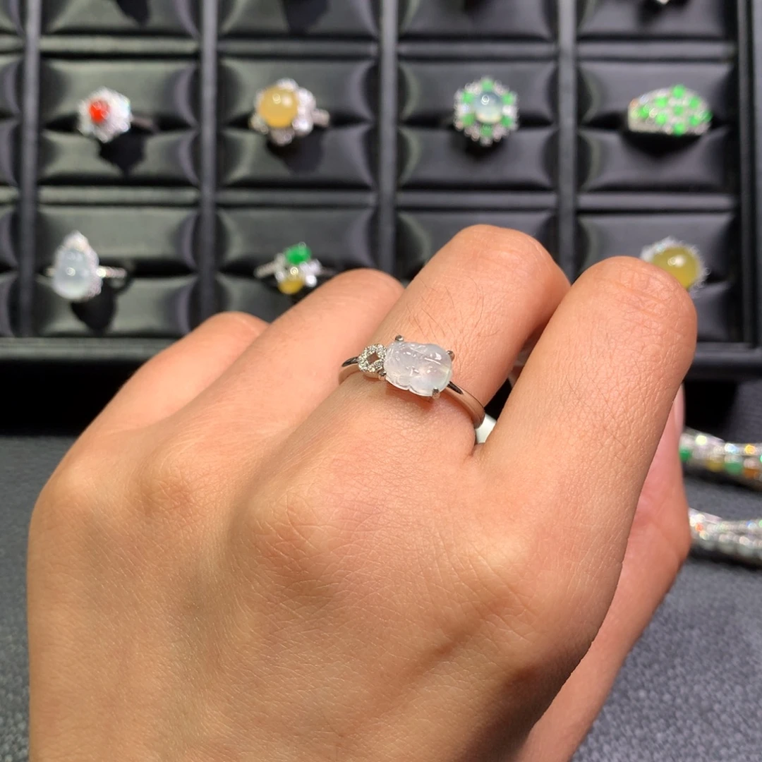 翡翠银S925镶嵌戒指