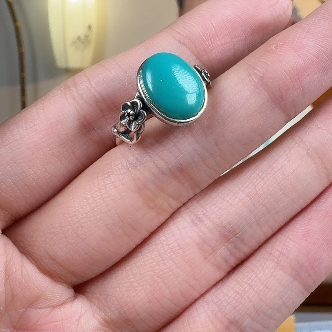 绿松石银S925镶嵌珠宝奇石11