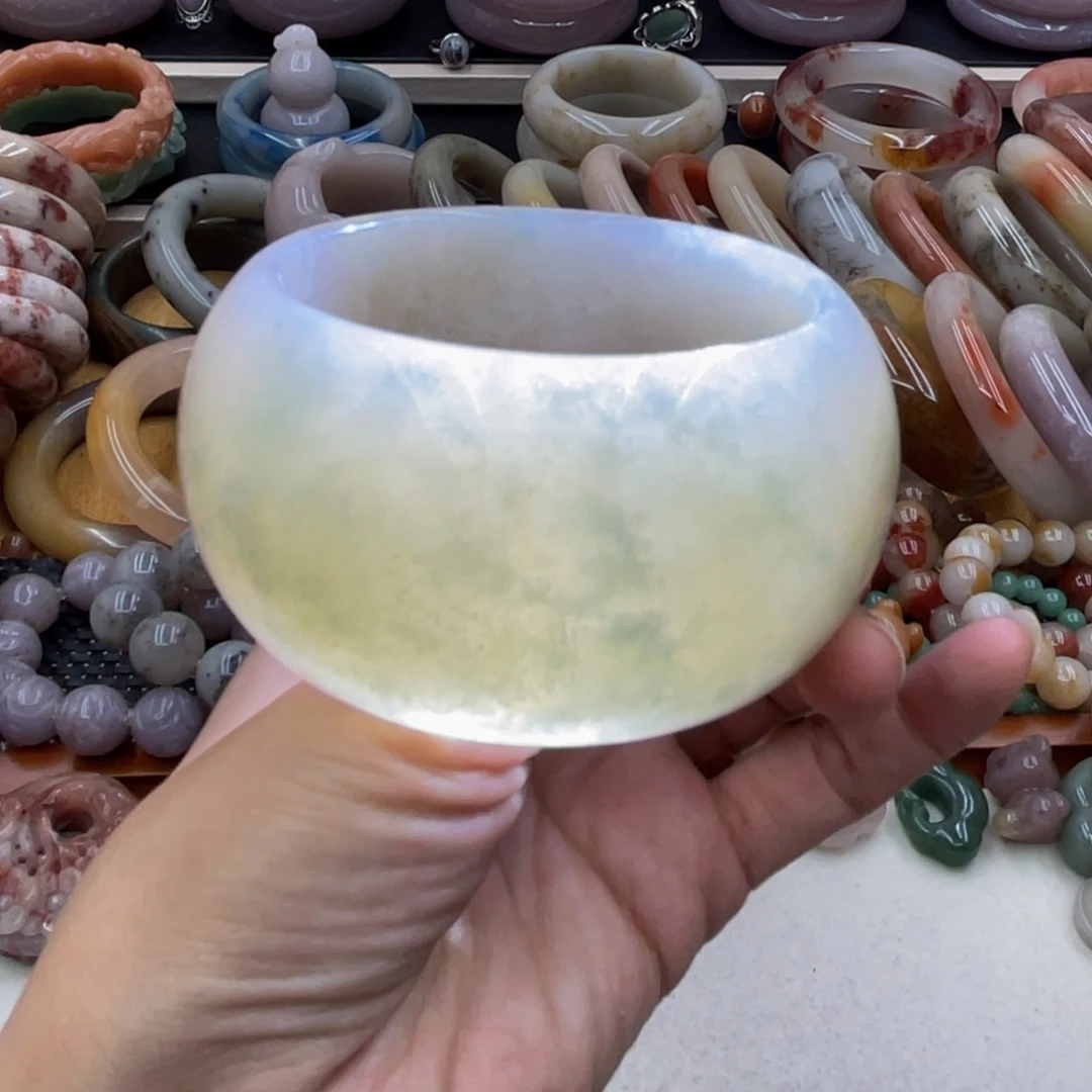 石英岩玉圈口60未镶嵌