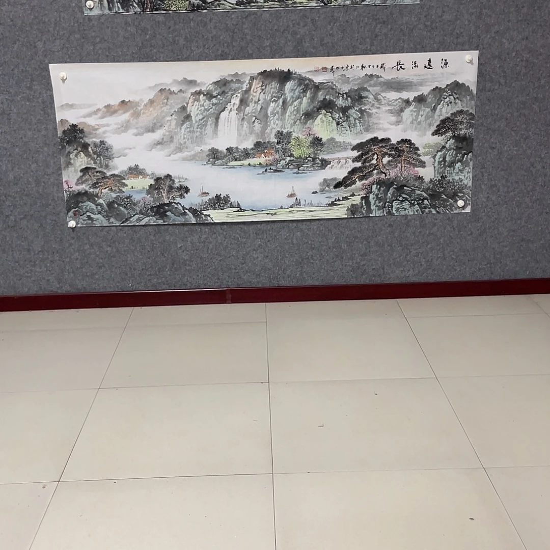 笑***可国画小六尺画芯 捡漏