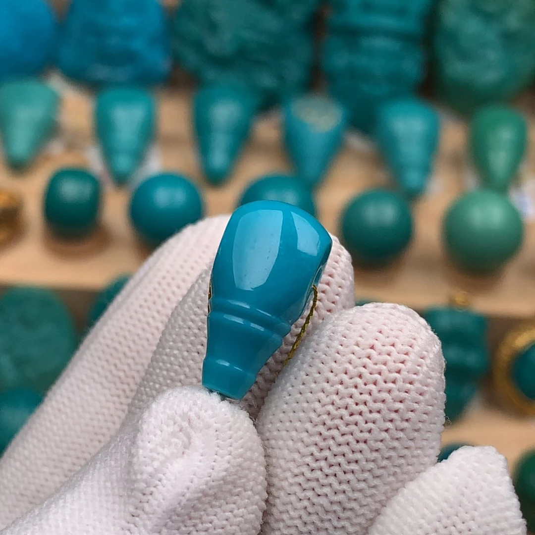 未镶嵌绿松石珠宝奇石10mm