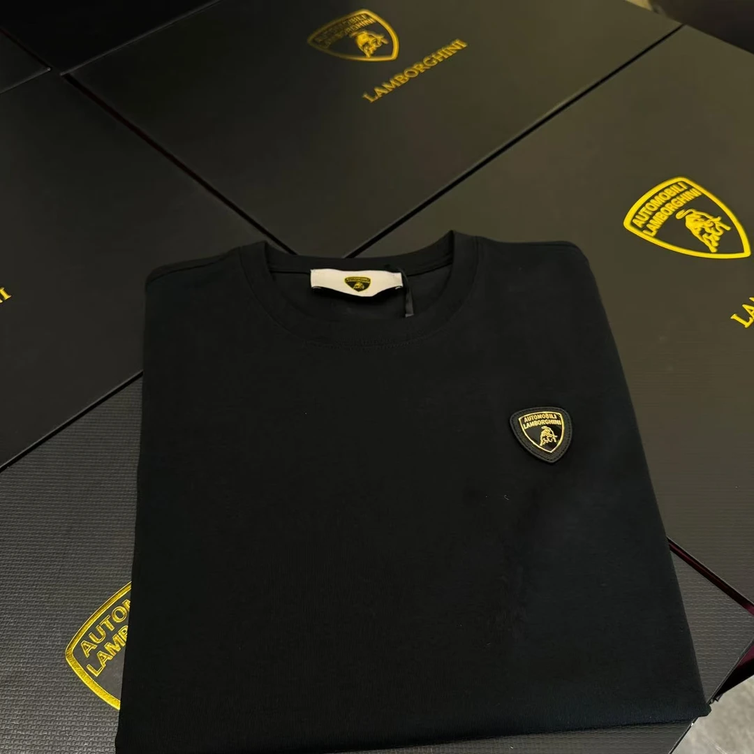 【兰博基尼】2025春夏新款简约金标男女款短袖G8206
