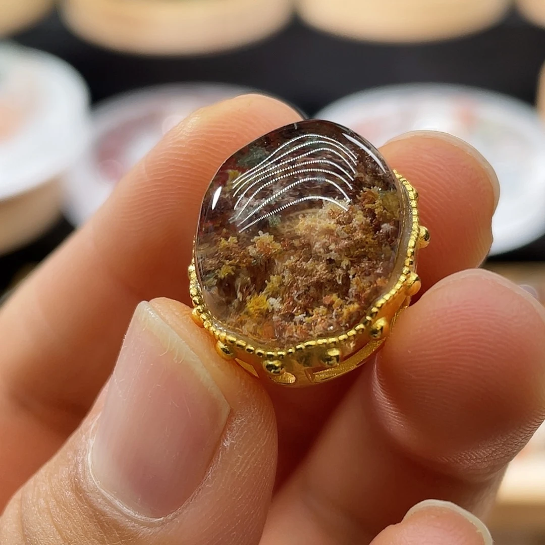 银S925镶嵌珠宝半成品水晶