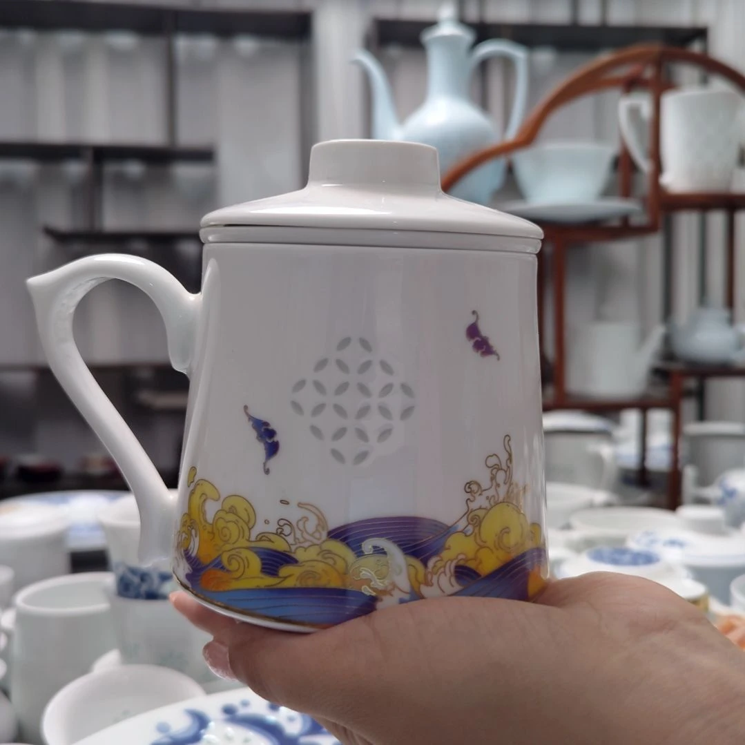 瓷福茶漏杯三件套一套