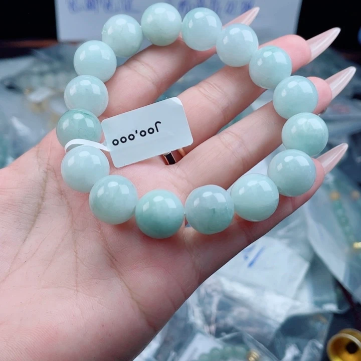 未镶嵌定制翡翠珠串