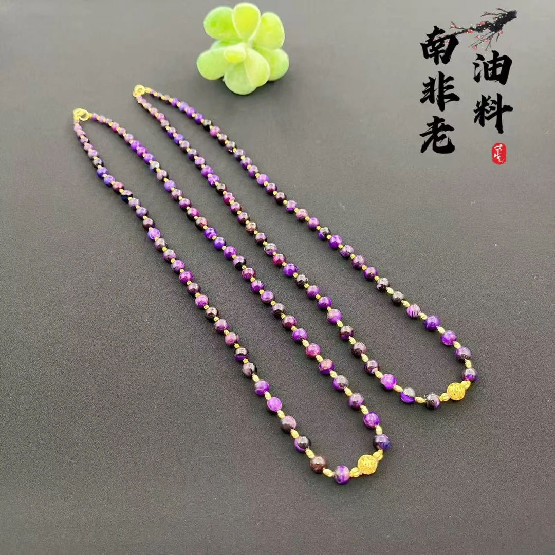 舒俱来 南非老料 18K金圆珠项链 /X033/ 卡5.3mm 多样性发一