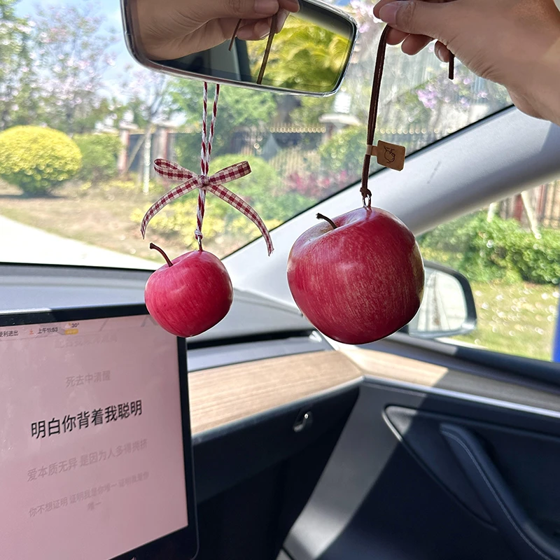 【平平安安】苹果汽车挂件车内饰品后视镜挂件高级感有趣的车饰女