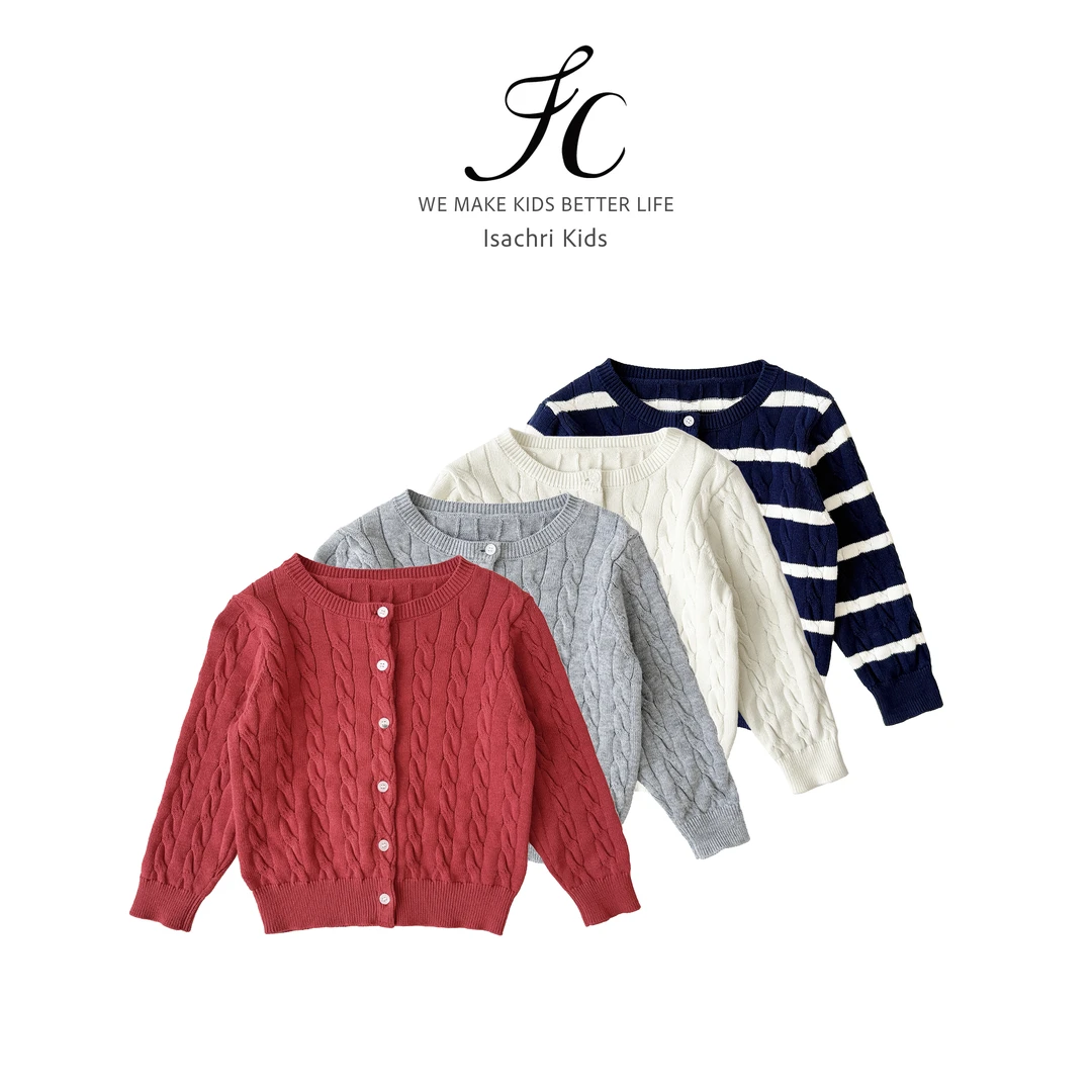 晶晶家【现发】RL同款针织开衫高品质童装秋季女宝宝毛衣外套 IS659