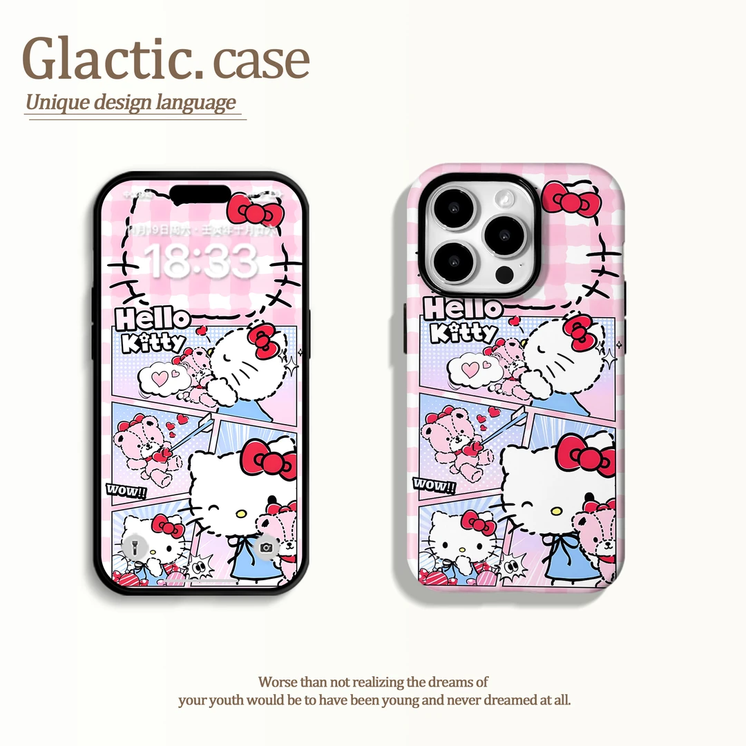 适用于苹果16华为OPPO小米VIVO高颜值时尚二合一菲林手机壳GA1237