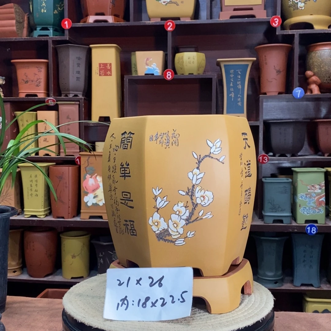 早***&紫砂艺术紫砂花盆
