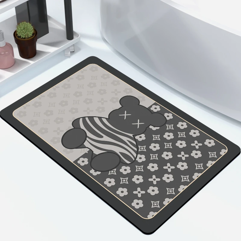 BY026【40*60cm】硅藻泥地毯浴室门口吸水脚垫客厅卧室卫生间防滑垫