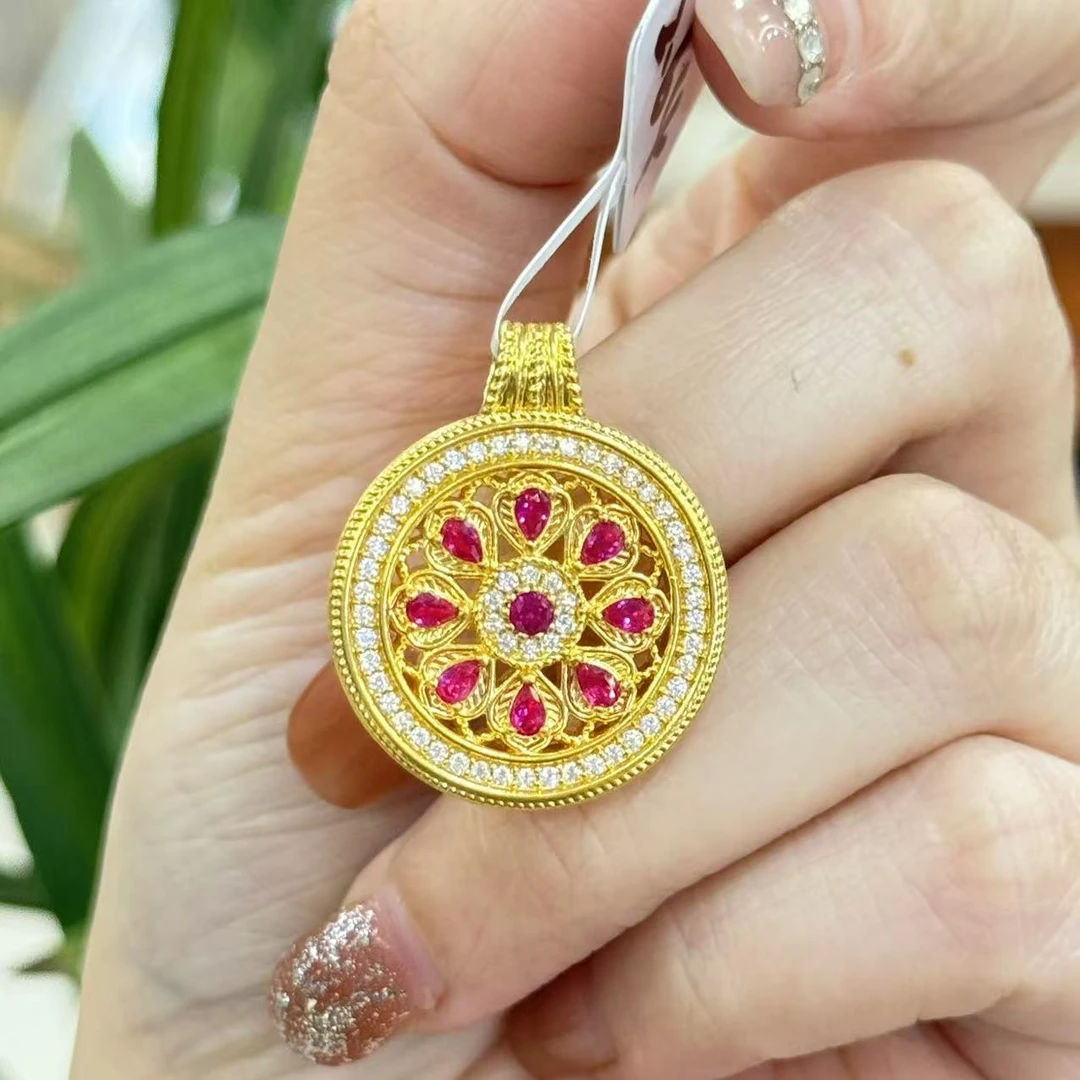 ②专属Y【花窗玫瑰点钻】--足金999精工（点钻附加278/178）