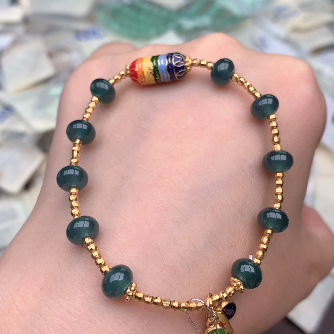 翡翠银S925镶嵌挂件