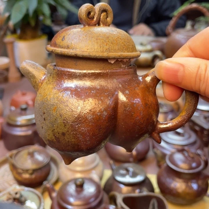 茶壶紫砂宜兴紫砂原矿泥料手捏150