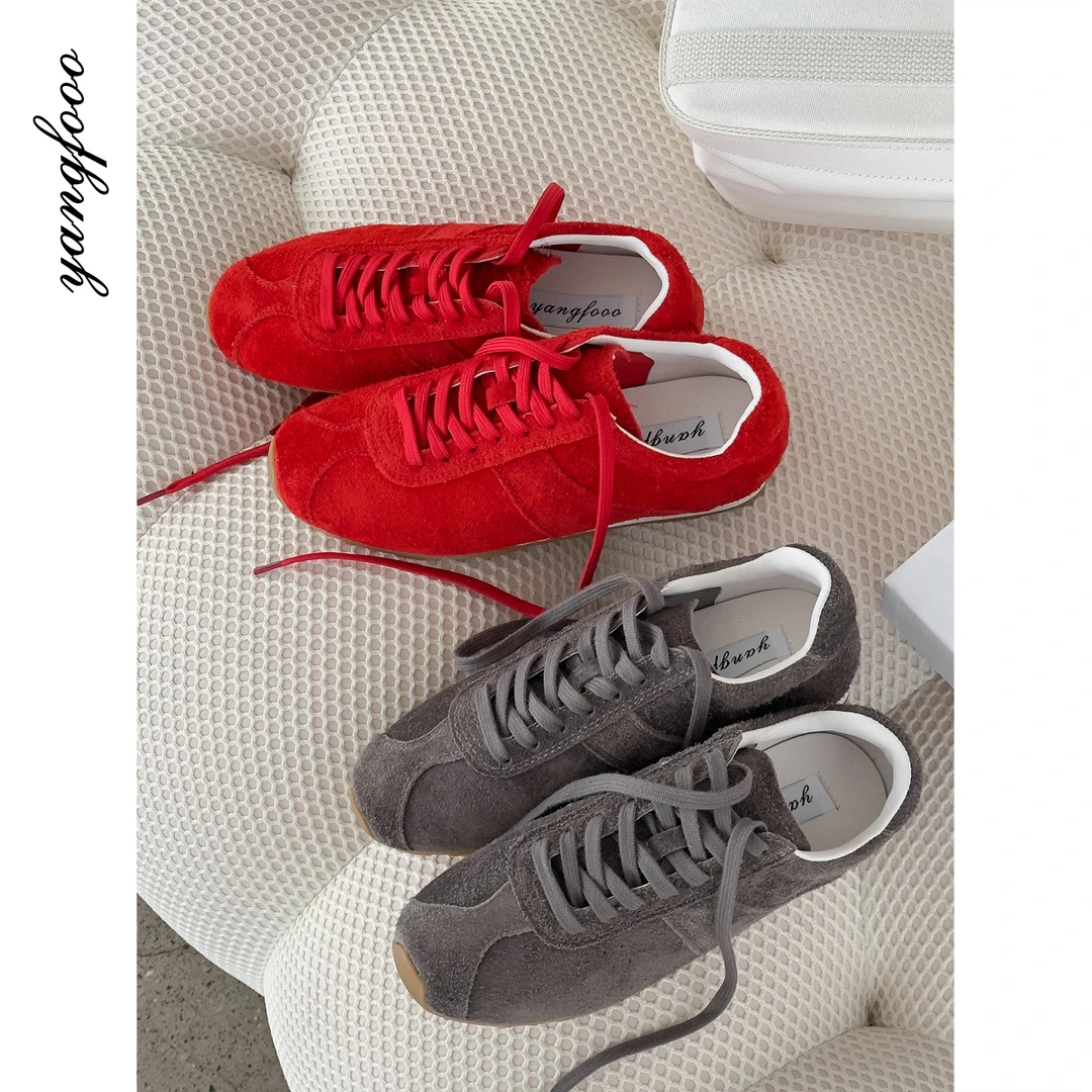 yangfooo【xiaxia】 miiu系风格两色新款百搭复古德训鞋女休闲鞋I